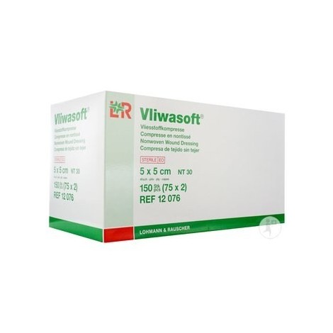 Compresses non tissées Vliwasoft®  Dimension 5 x 5 cm boite 40 sachets x 5 - 94209