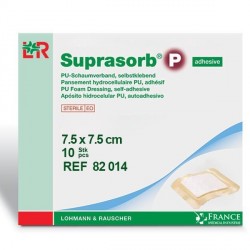 Pansement hydrocellulaire adhésif Suprasorb® P 7,5x7,5cm Boite de 10-82014