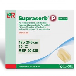 Pansement hydrocellulaire adhésif Suprasorb® P Sacrum 18x20,5cm Boite de 10-20535