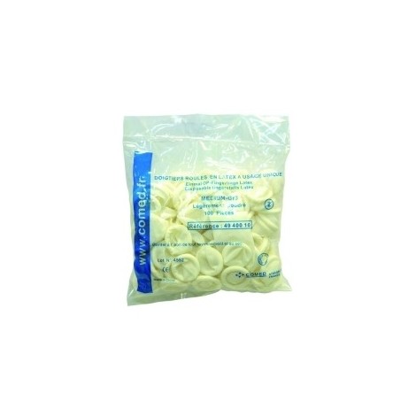 Doigtiers Roulés Latex non stériles Petite Taille Sachet de 100 pièces-4940011