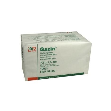 Compresses de gaze Gazin® Dimension 7,5 x 7,5 cm Boite de 100 - 18503