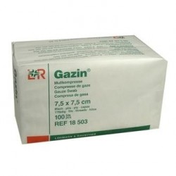 Compresses de gaze Gazin® Dimension 7,5 x 7,5 cm Boite de 50 x 2 - 98202