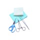 Set de sutures Contenant Ciseaux + Porte aiguille + Pince + Compresses - 5404