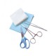 Set de sutures Contenant Ciseaux + Porte aiguille + Pince + Compresses - 5404